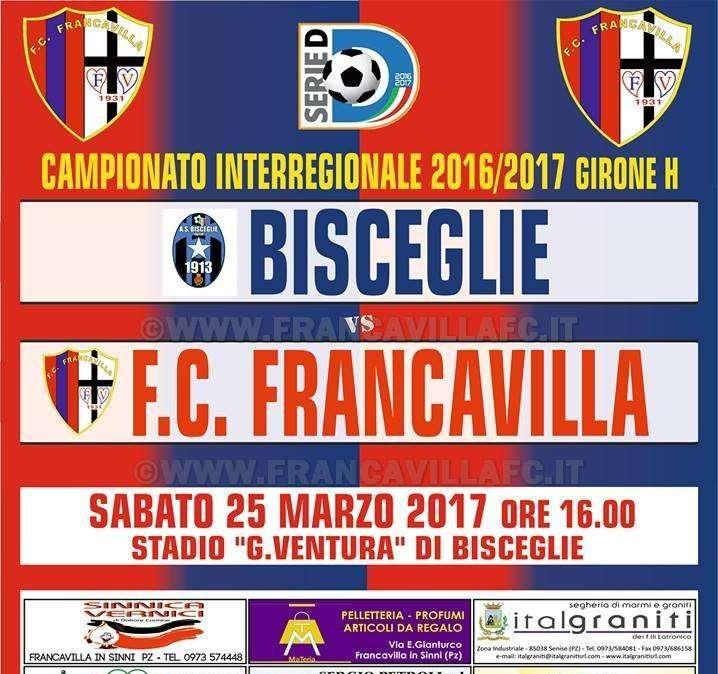 Si anticipa Biasceglie-Francavilla...