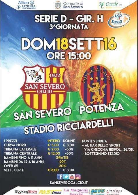 San Severo-Potenza, i prezzi dei biglietti