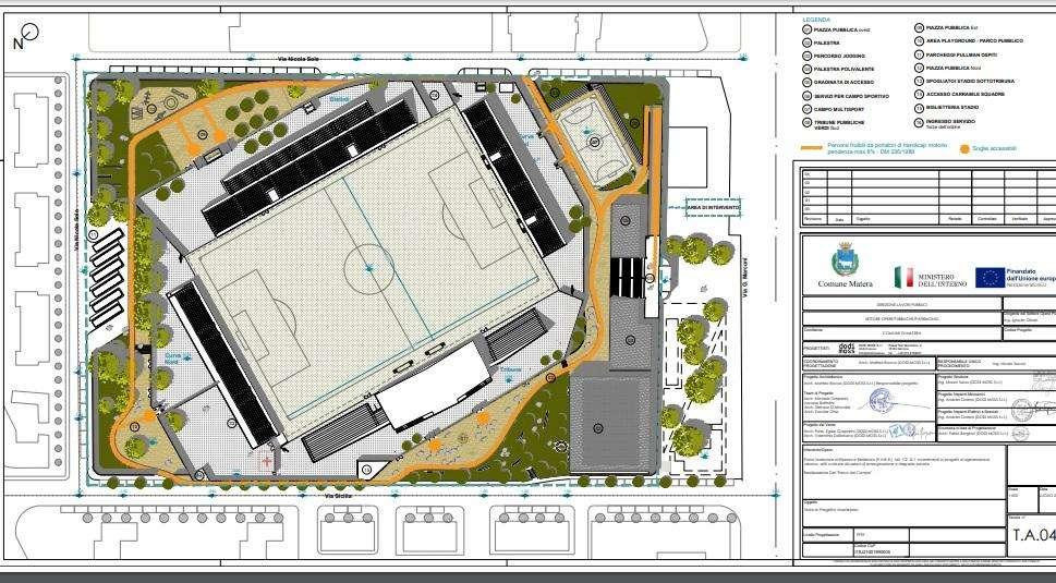 Lo stadio "XXI Settembre-Franco Salerno di Matera" è pronto a cambiare pelle