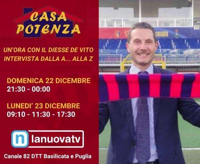 Speciale "Casa Potenza" su La Nuova Tv, questa sera intervista a Enzo De Vito