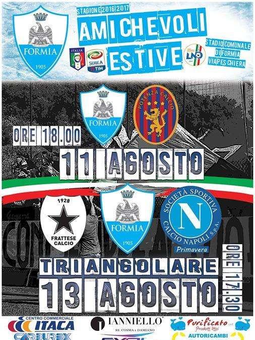Questa sera amichevole Formia-Potenza... ecco tutte le info...