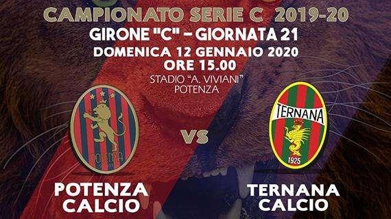 Potenza-Ternana sarà Giornata rossoblu!