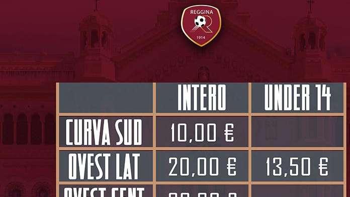 Reggina-Acireale, al via la prevendita: prezzi e modalità d'acquisto
