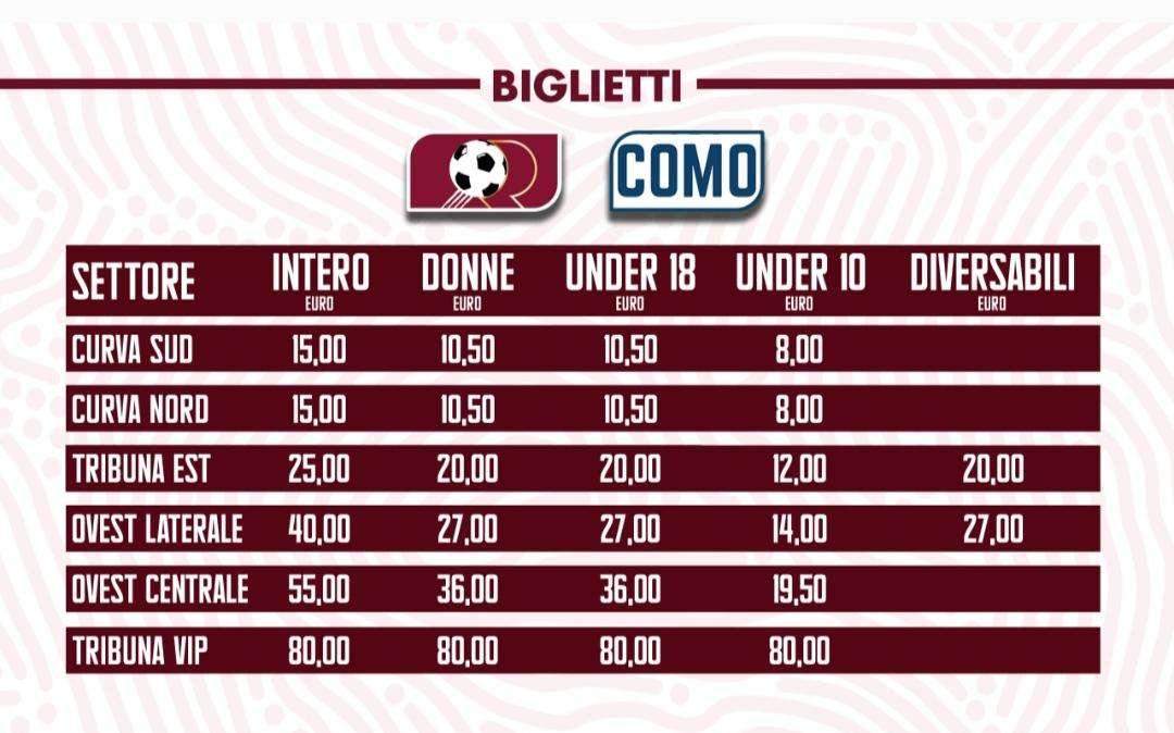 Reggina-Como, mercoledì al via la prevendita: tutti i dettagli 