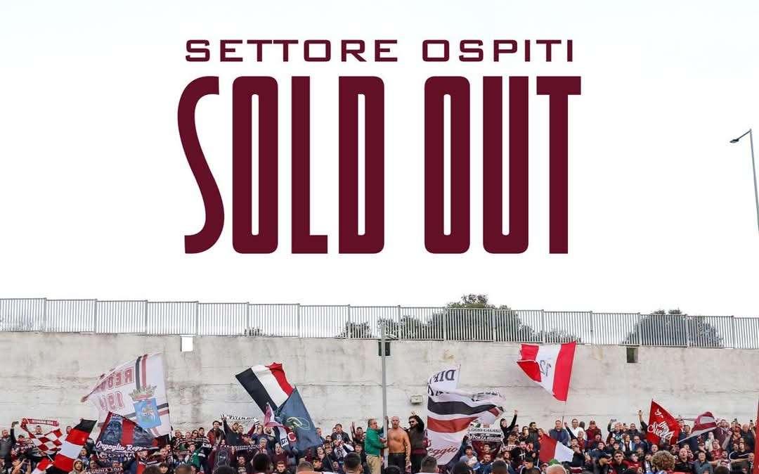 Scafatese-Reggina, grande passione amaranto: settore ospiti sold out