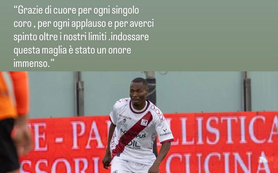 Fofana saluta Reggio sui social: "Amaranto grande onore". Fatta per il suo passaggio alla Nissa
