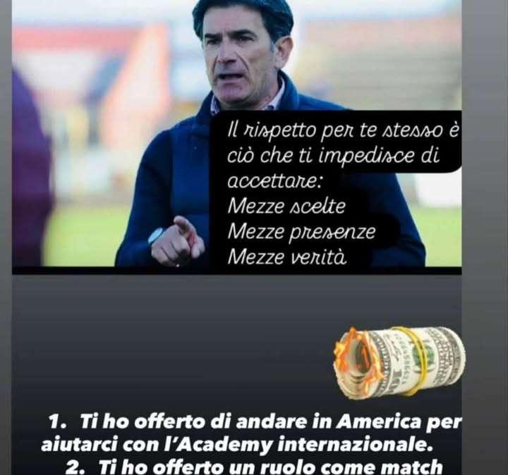 Scontro social tra Romano e il presidente del Messina Davis: "mezze scelte, mezze verità", "Vuoi stare a casa e essere pagato"