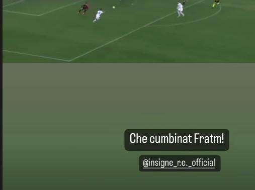 Lorenzo Insigne celebra il gol del fratello Roberto alla Reggina: "Che cumbinat Fratm!"