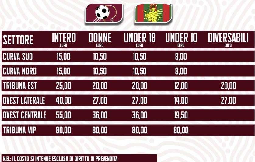 Reggina-Ternana, martedì al via la prevendita: tutti i dettagli e le info