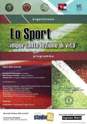 Lo Sport importante lezione di vita: mercoledì convegno con la partecipazione della Reggina