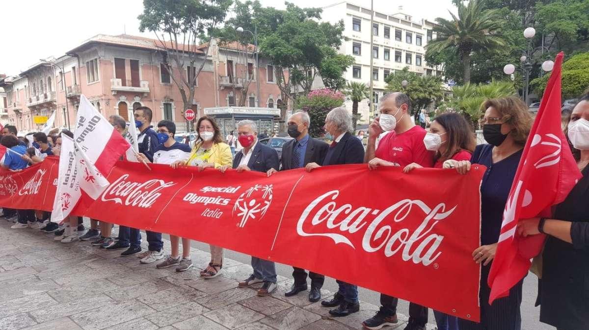 Ansmes Calabria presente alla consegna fiaccola olimpica di Special Olympics Team Calabria