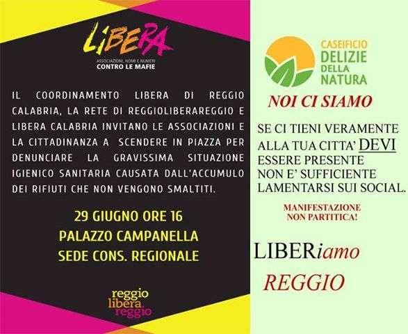 Rifiuti, i cittadini scendono in piazza: lunedì la protesta di Libera a Palazzo Campanella