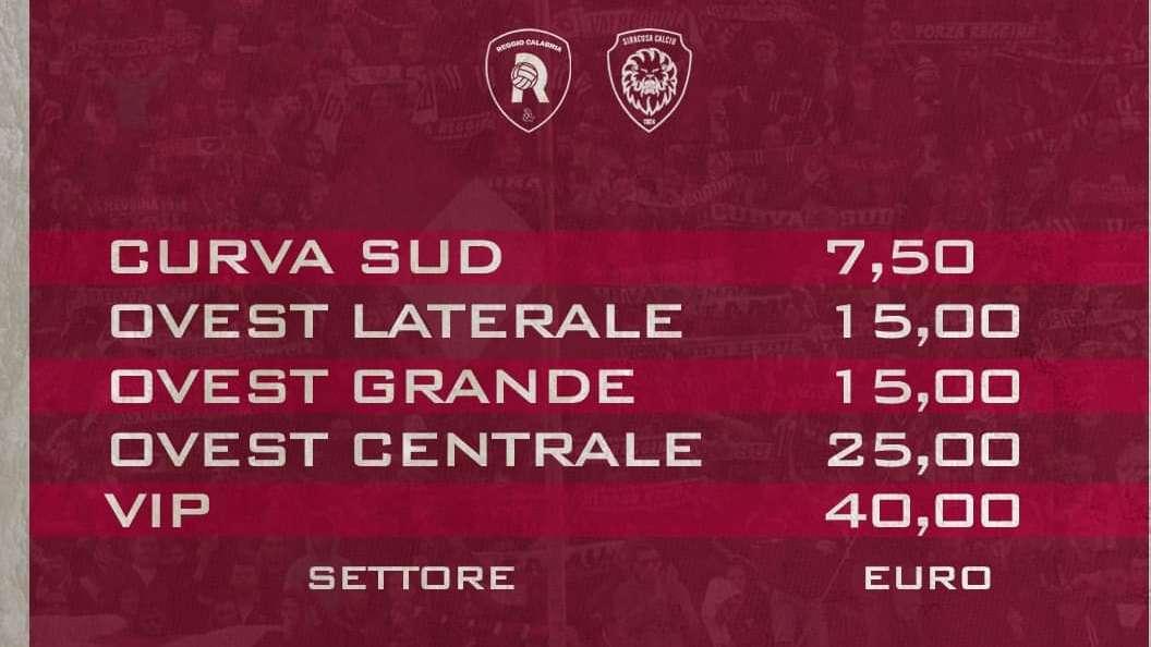 Nuova Reggina-Siracusa, al via la prevendita: tutti i dettagli 