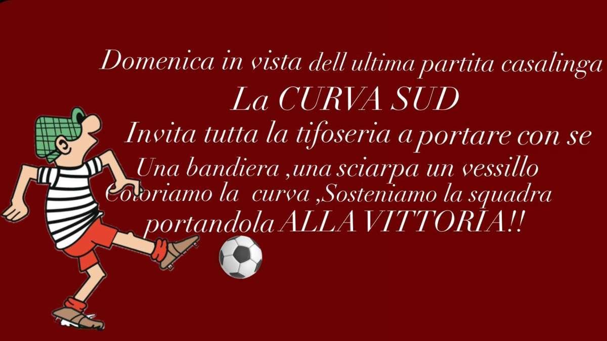 Reggina, la carica dei Diffidati Liberi: "In Curva con un vessillo amaranto, portiamo la squadra alla vittoria"