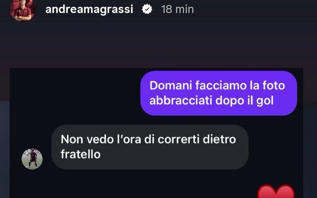 Magrassi aveva predetto a Laaribi il suo gol: "Non vedo l'ora di correrti per abbracciarti". Detto, fatto!
