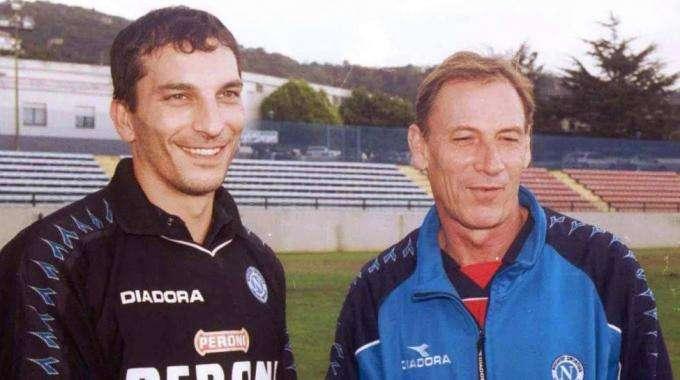 Mancini con il maestro Zeman