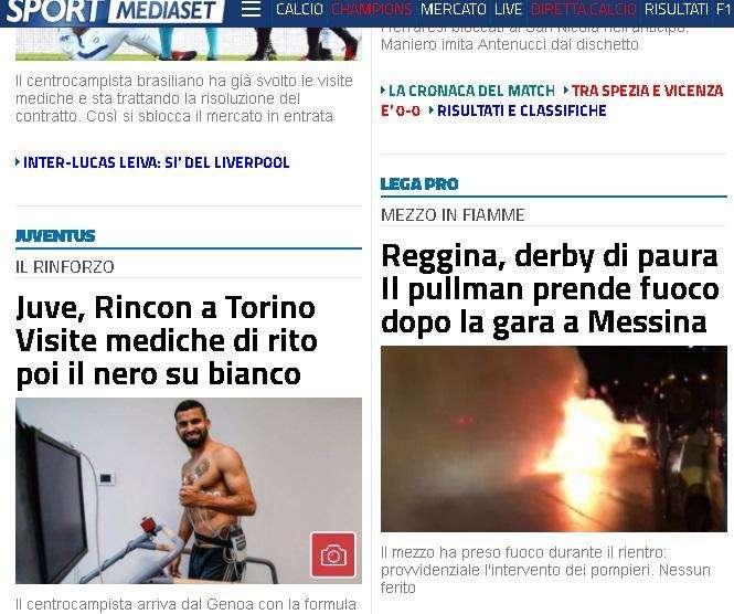REGGINA, INCIDENTE AL BUS - Tutti i media nazionali riprendono la notizia