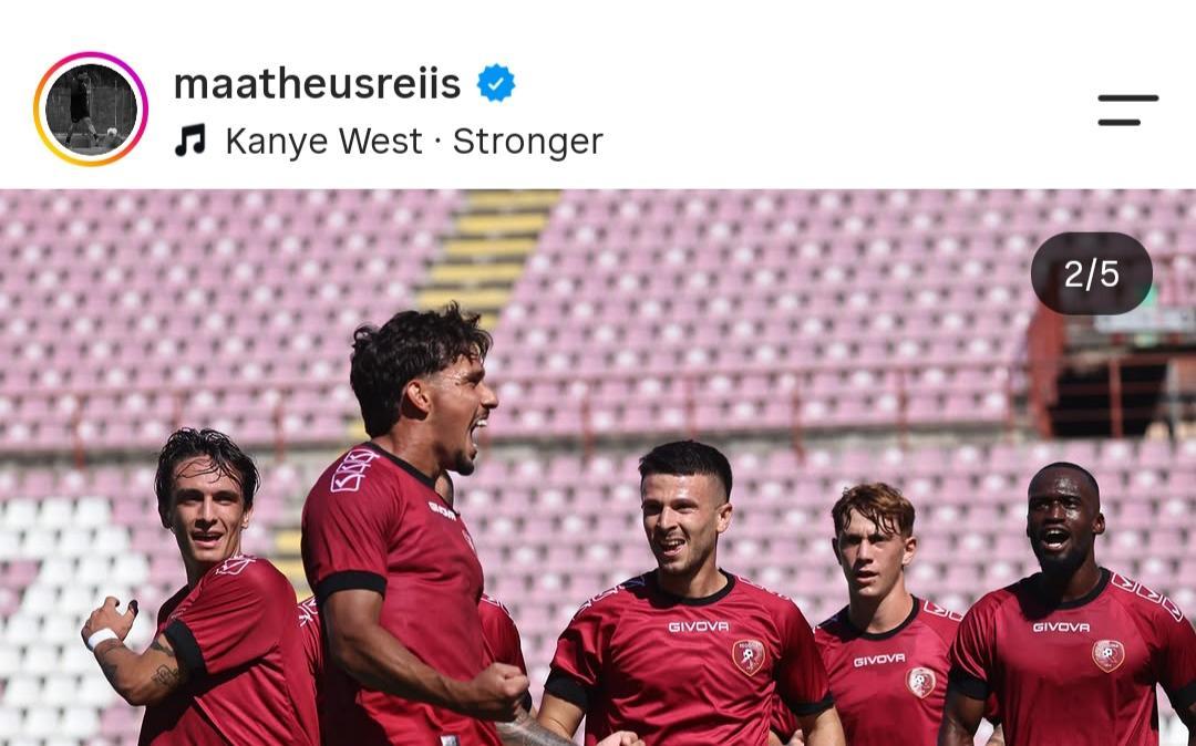 Reggina, Reis sui social: "Grande vittoria di squadra"