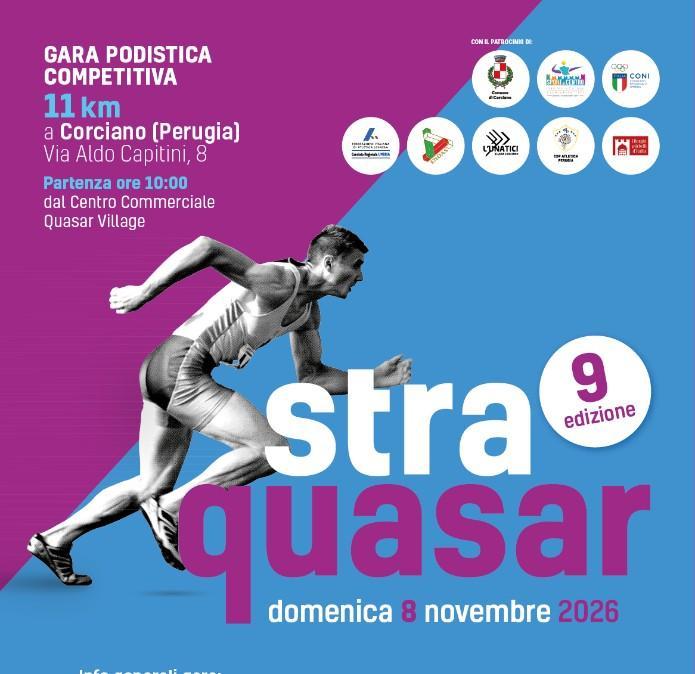 In Umbria si pensa già alla prossima Straquasar: appuntamento l'8 novembre ad Ellera di Corciano (PG)