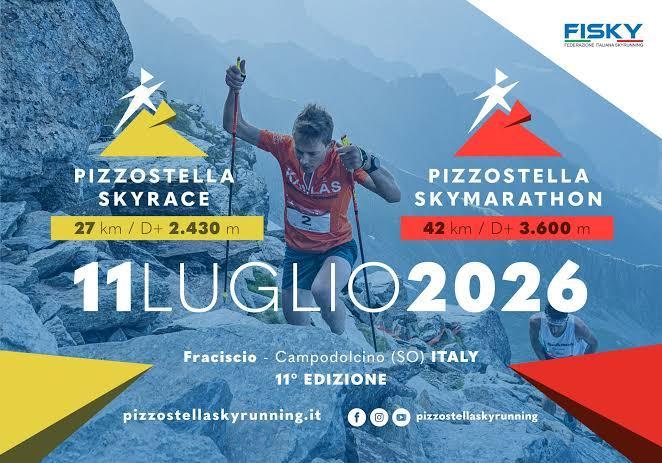 L'11 luglio a Franciscio (SO) in programma la "Pizzostella SkyMarathon", che assegnerà i titoli italiani della specialità