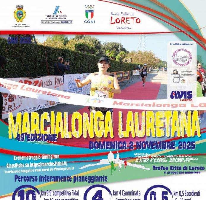 E' la domenica della Marcialonga Lauretana: si corre a Loreto Stazione (AN) sui 10 km