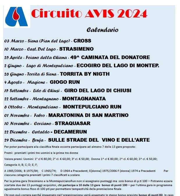 La Straquasar di domenica 10 novembre sarà tappa decisiva del Circuito tosco-umbro Avis