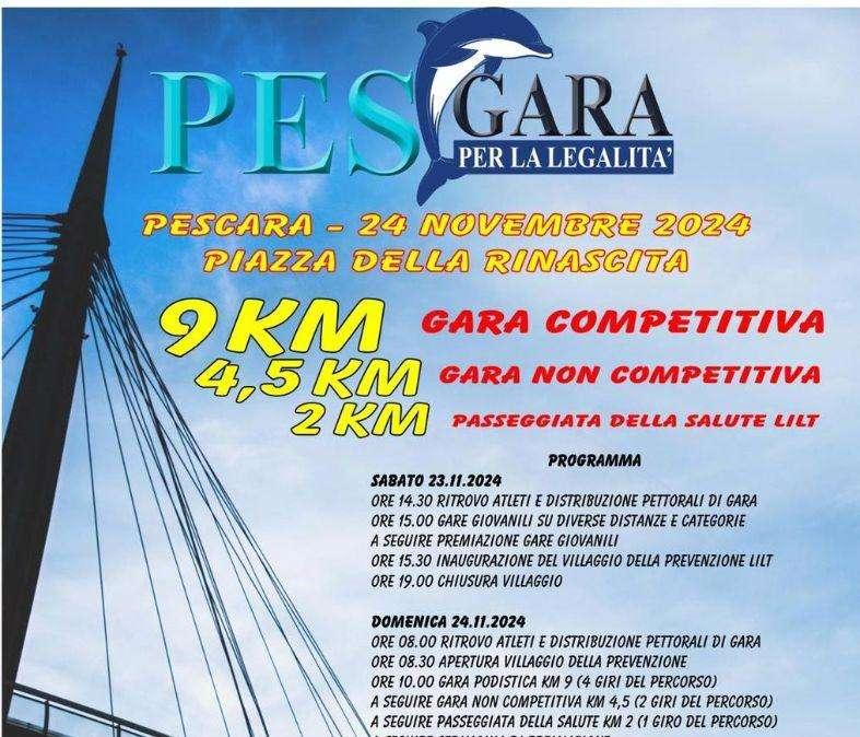 A Pescara è la domenica di "PesGara", una competuitiva di 9 km a favore della LILT per la lotta contro i tumori