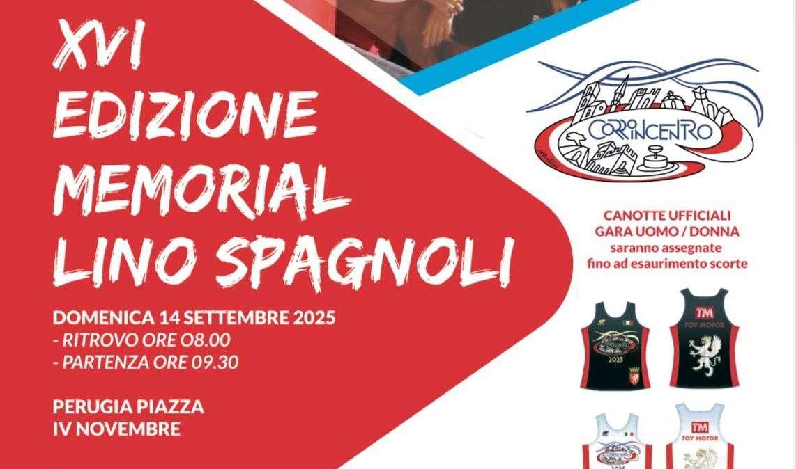 A Perugia il 14 settembre torna "Corrincentro" per il "Memorial Lino Spagnoli"