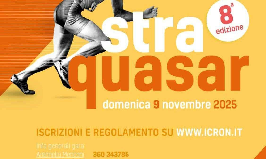 In Umbria il 9 novembre appuntamento con la "Straquasar" al Quasar Village di Corciano (PG)