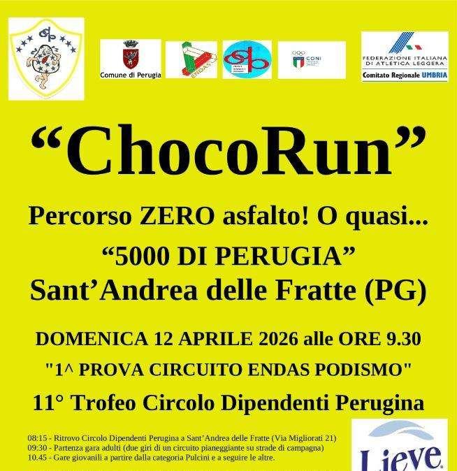 Perugia corre con l'amore per il cioccolato! Attesa per la "ChocoRun" a Sant'Andrea delle Fratte!