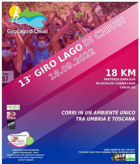 Una domenica con il Giro podistico del lago di Chiusi sui 18 km