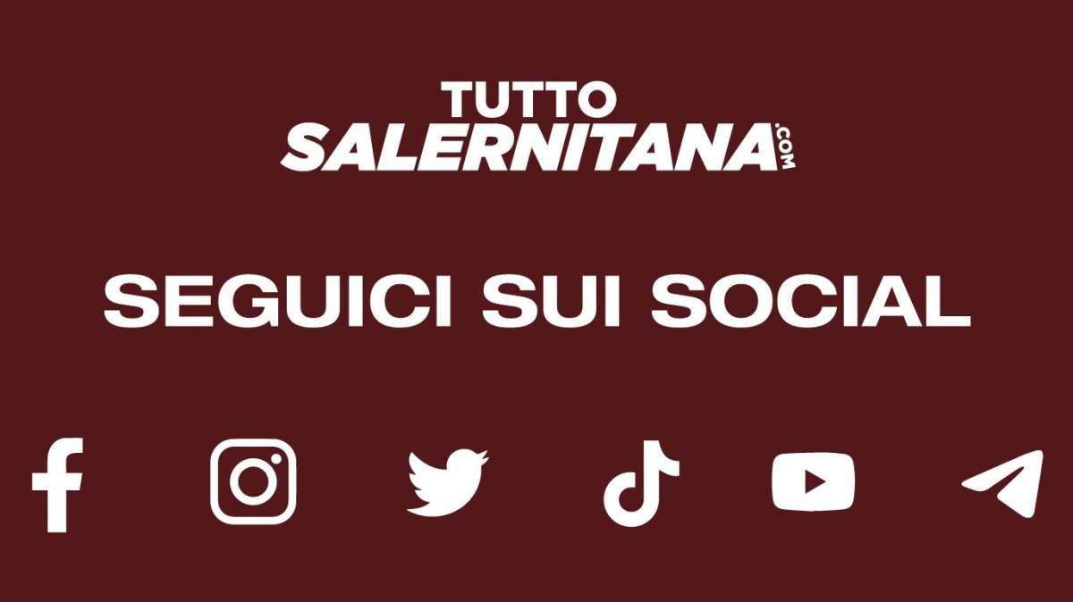 Segui TuttoSalernitana.com sui social: Facebook, Instagram, Twitter,  Telegram, YouTube e Tik Tok