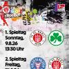 St. Pauli, ecco date e orari delle prime due giornate di 2. Bundesliga/FC St. Pauli: Termine für die ersten beiden Spieltage der 2. Bundesliga stehen fest