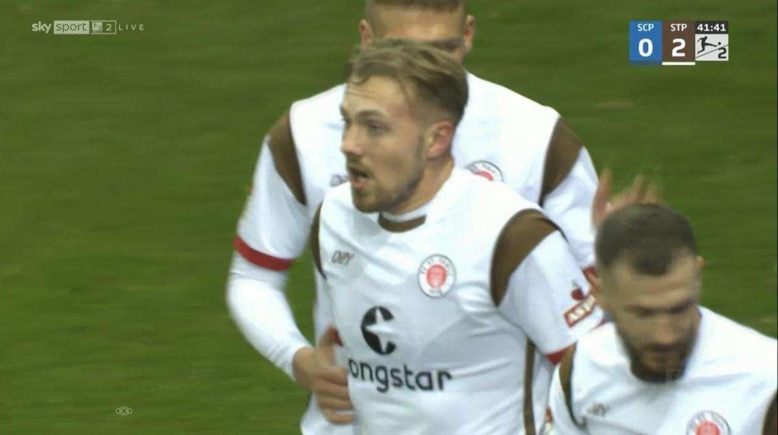 Lukas Daschener dopo il 2-0