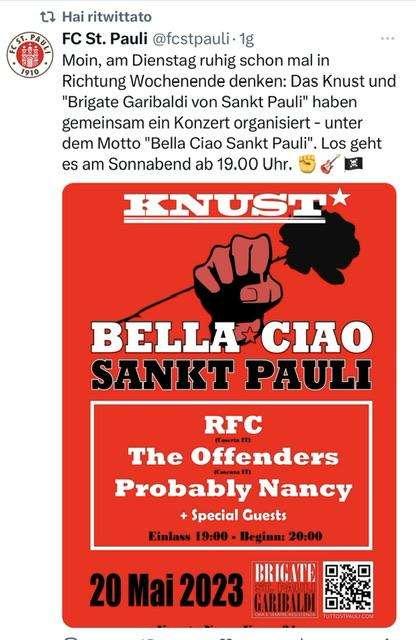 Siete pronti: Bella Ciao! Sabato sera al Knust