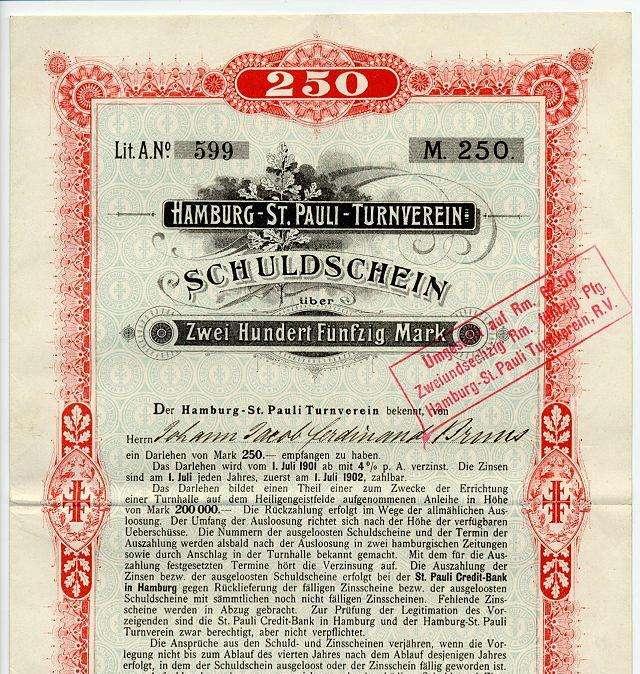 1852: nasce l'Associazione Ginnastica St Pauli, madre del nostro St Pauli 1910