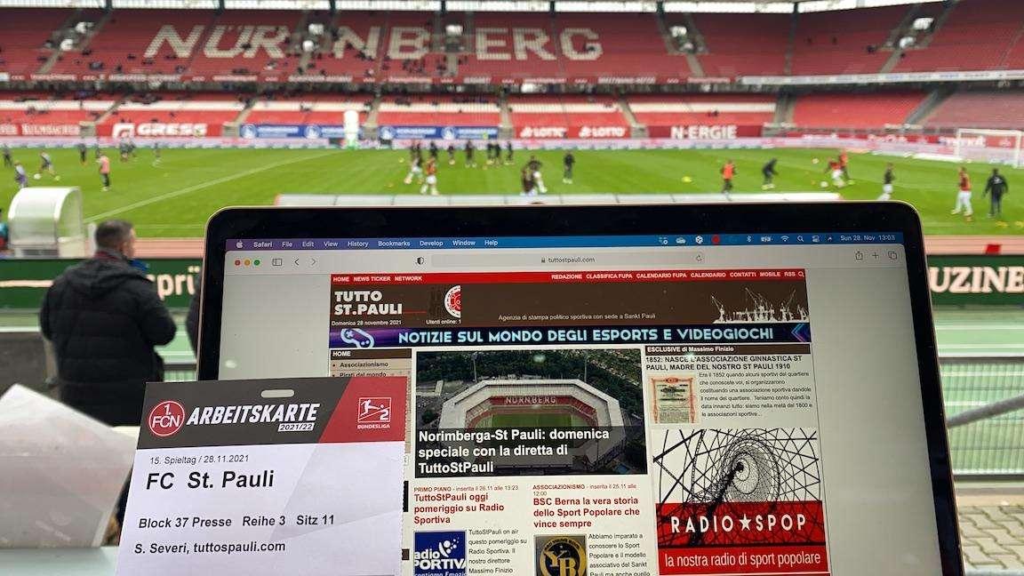 TuttoStPauli domenica in diretta da Norimberga con 3000 pirati!