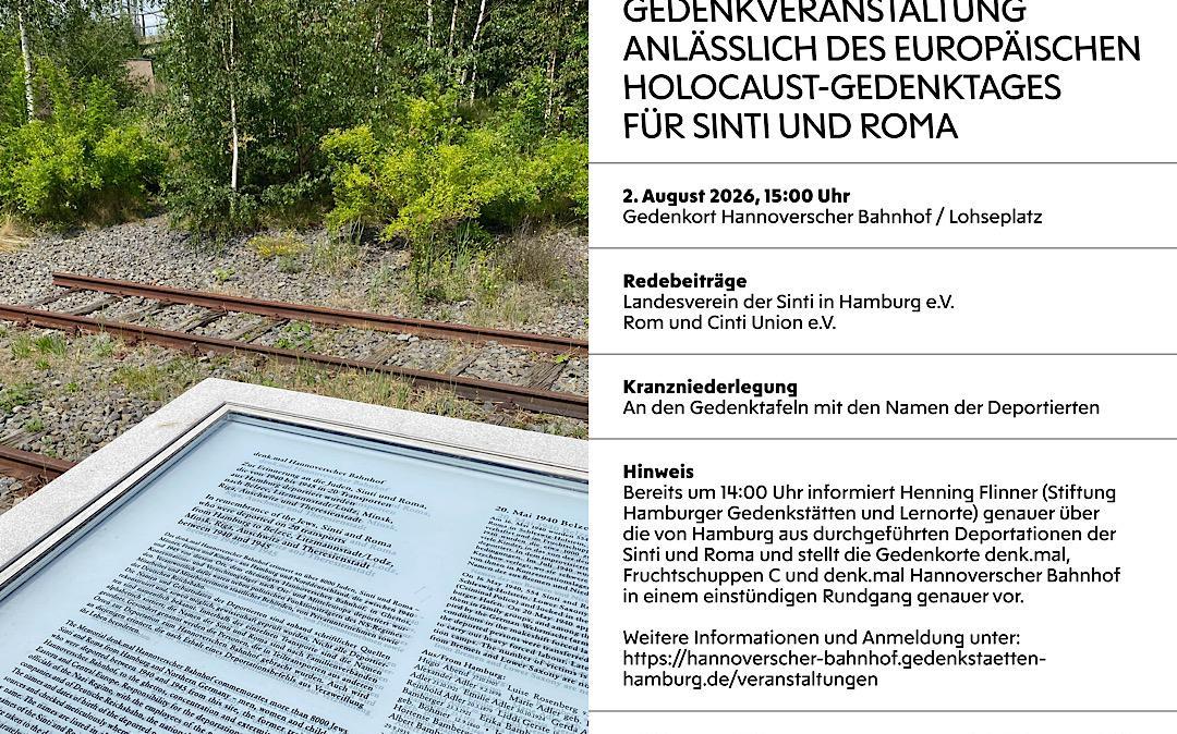 [DEU/ITA] Gedenkveranstaltung am 2. August 2026 am Hannoverschen Bahnhof | Commemorazione del 2 agosto 2026 all’Hannoverscher Bahnhof