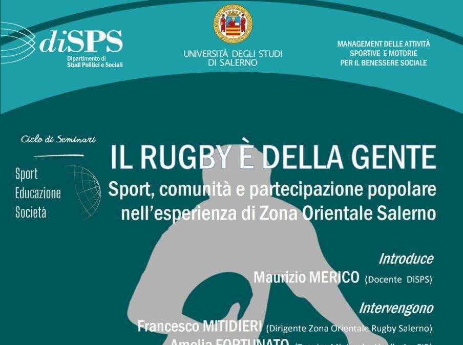 Salerno, oggi incontro “Il rugby è della gente”