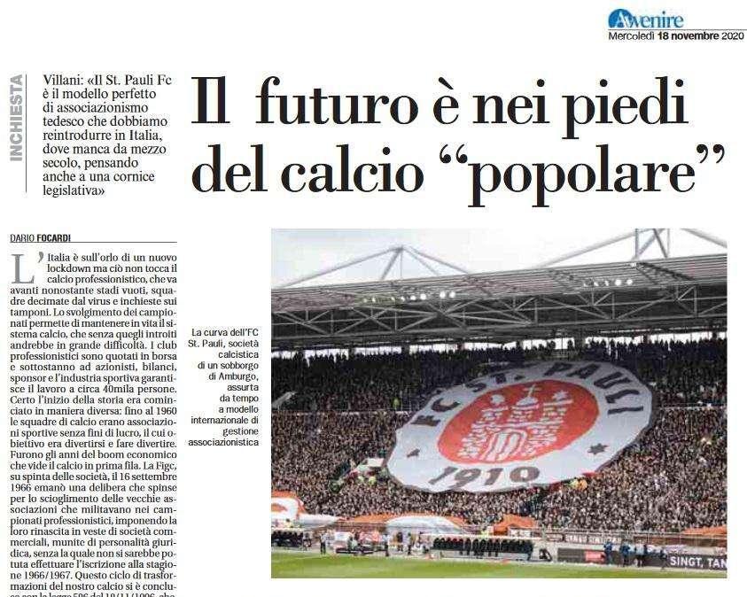 Il futuro è nei piedi del calcio "popolare" - Avvenire intervista tuttostauli.com
