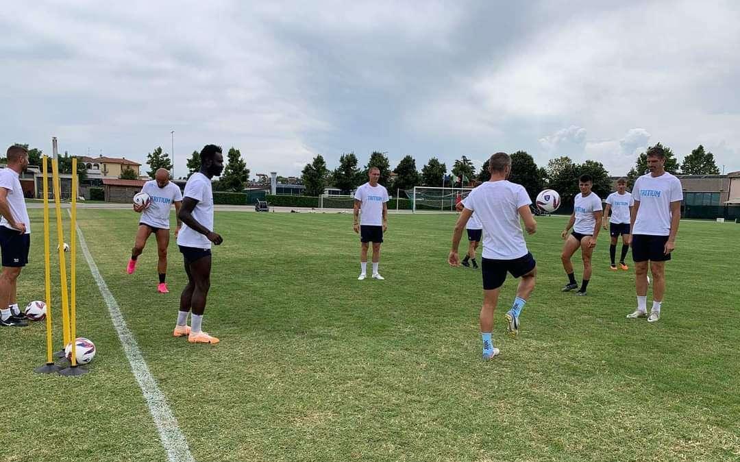 Una fase dell'allenamento 