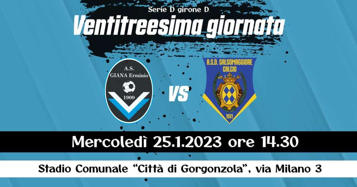 Serie D, Giana-Salsomaggiore nel turno infrasettimanale del girone D