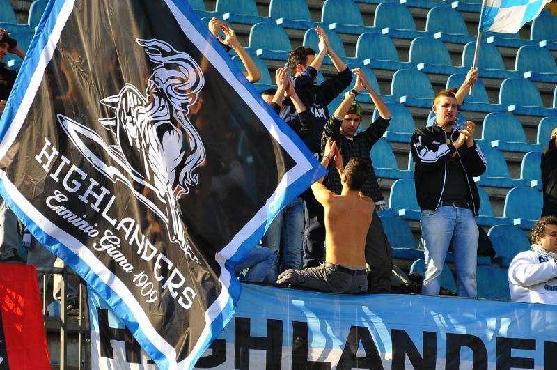 Highlanders Giana e QDS Giana in Tribuna Sud allo stadio "Comunale" di Gorgonzola