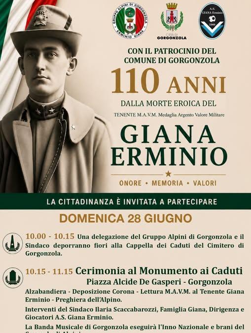 Giana Erminio, 110 anni dalla morte dell'alpino gorgonzolese