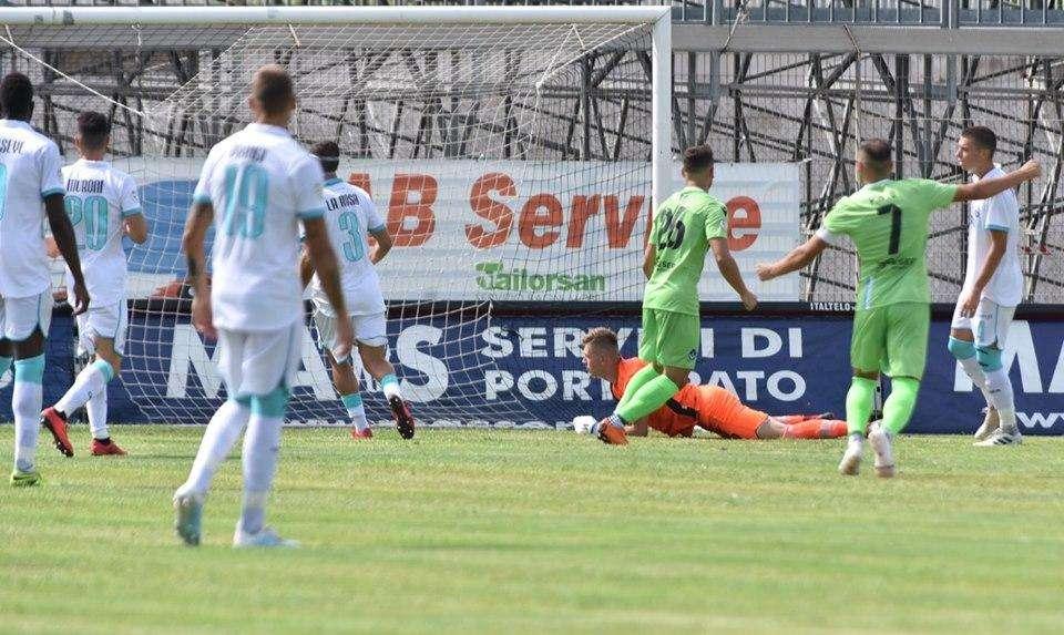 Un momento del match