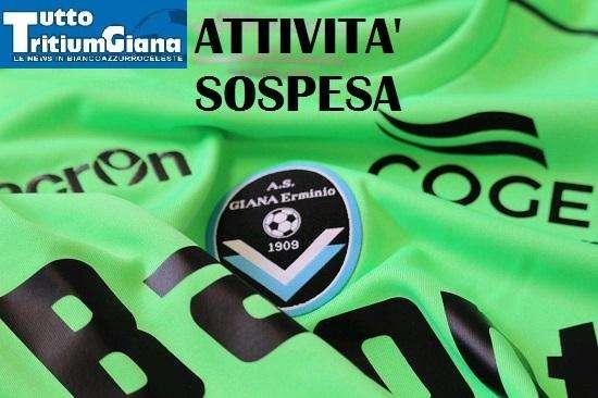Giana Erminio, attività sospesa fino a nuova comunicazione