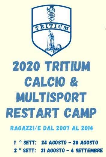 Giovanili Tritium, iscrizioni aperte per il 2020 Tritium Calcio & Multisport Camp