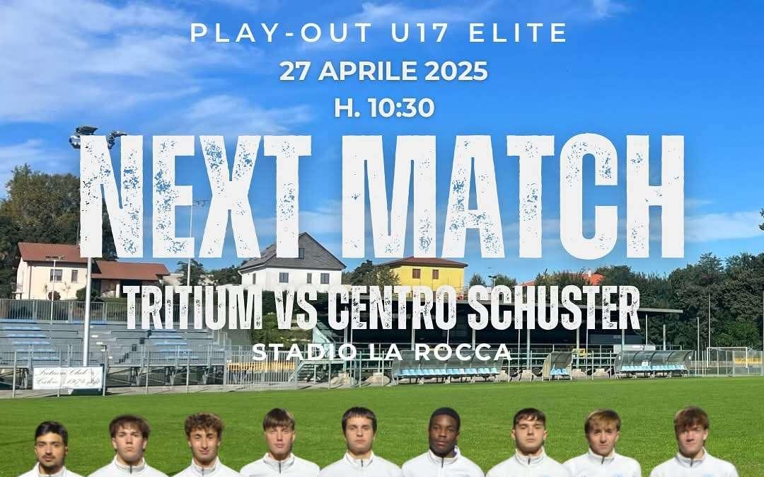 Giovanili Tritium, nella mattinata di domenica 27 aprile gli Allievi Under 17 protagonisti allo stadio
