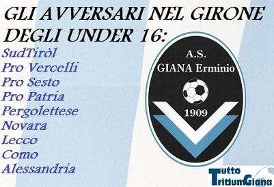 Giana Erminio, composto il girone degli Under 16