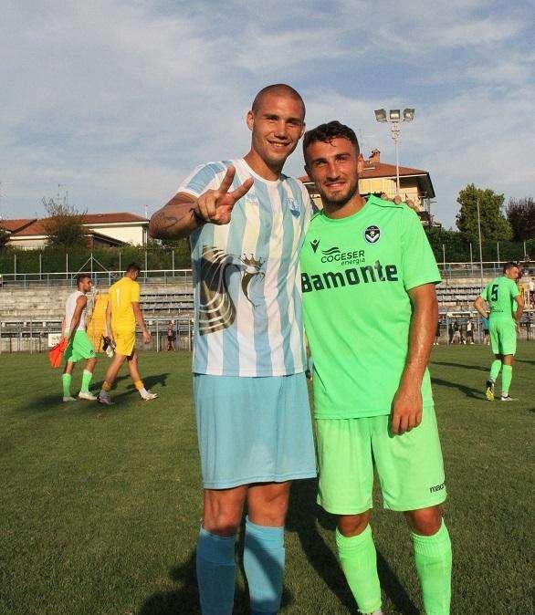 Bertaglio con l'ex Caferri